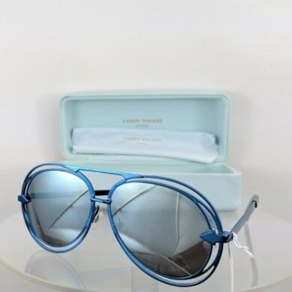 KAREN WALKER Jacques Navy Aviator Sunglasses - Picture 3 of 8